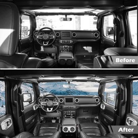 Jeliker for Wrangler JL Interior Trim Kit White Dashboard for Jeep Wrangler JL JLU Gladiator JT 2018-2023 White Interior Accessories 21pcs