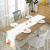 Sprinlot Easter Table Runner, Rabbit Table Runner, Easter Linen Tablecloth,