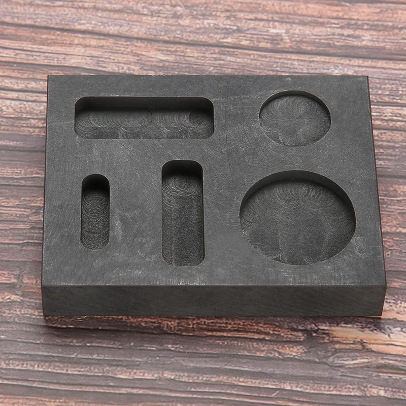 5 Grooves Graphite Ingot Melting Casting Refining Scrap Combo Crucible
