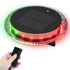 AMOMD Outdoor LED Navigation Lights 6 Modes Multifunctional IP67 Waterproof Solar Charging Positioning Lighting for Sea Marine Vessels Yachts Docks Boats Pontoon