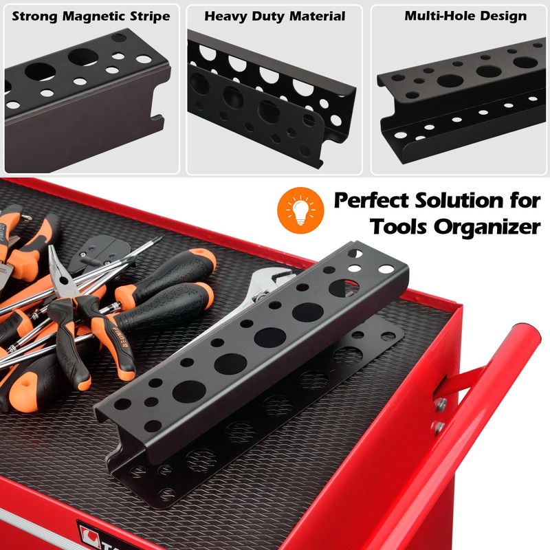 MUTUACTOR Screwdriver Organizer Rack Heavy Duty,Magnetic Mount Screwdriver Holder Plier