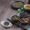 Empress Tea Strainers with Drip Bowls, Mesh Tea Infuser Stainless