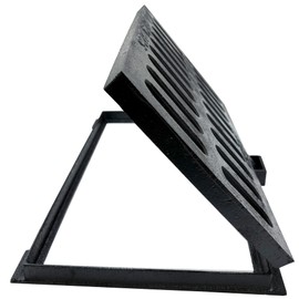 DuuMuut Cast Iron Drain Grate and Frame, 20x12 Outdoor Drain Cover with Base, B Class Sewer Grate, Durable Heavy Duty Channel Grate, Black Rectangle Drainage Grate for Driveway, Concrete, Yard