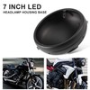 Gokelomg 7 Motorcycle Retro LED Headlight Base in Black