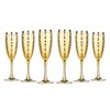 6-Ounces Crystal Champagne Flutes, Glass Set for Champagne and Prosseco,