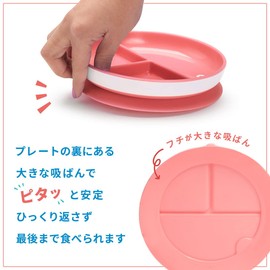 munchkin FDMU11473PP Sticky Suction Cup Plate, Light Pink