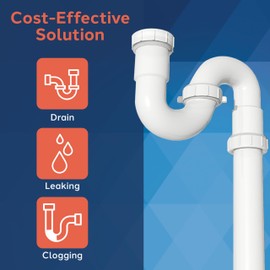 Waxman PlumbCraft 15-Piece Complete Bathroom Sink Drain Repair Kit 7027110N, Various Bathroom Sink Drain Pipes for Repairs to Problem Areas, Bathroom Sink Drain Assembly for Multiple Sink Pipe Options