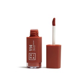 3INA MAKEUP - The Longwear Lipstick 114 - Light Brown Lipstick - Matte Lipstick with Hyaluronic Acid - Long-Lasting Highly Pigmented Liquid Lipstick - Vegan - Cruelty Free