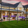 zoegi 4 Pack 10Ft String Light Poles,Light Poles for Outside