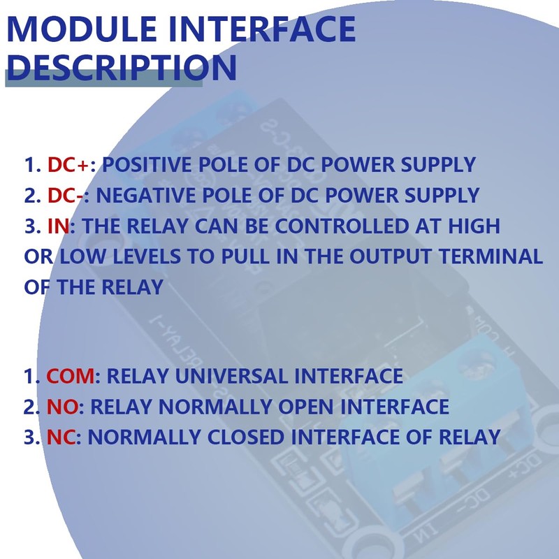 Innfeeltech 6pcs DC 5V Relay Module 1-Channel Relay with Optocoupler
