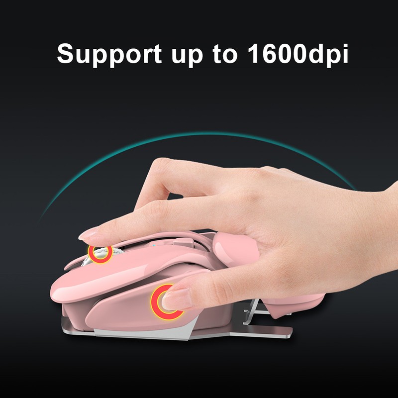 HXSJ Wireless Mouse 2.4Ghz 4 Button Rechargeable Photoelectric 1600Dpi Silent