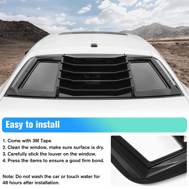 LitMiRaCle Rear & Side Window Louvers Windshield Sunshade Wind Shutter