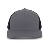 Pacific Headwear Standard Trucker Snapback Cap, Graphite/Black/Graphite