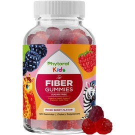 Phytoral- “Gomitas de Fibra Sin Azúcar para Niños Deliciosas y Nutritivas Gomitas de Fibra para Niños Suppleme Sin Azúcar
