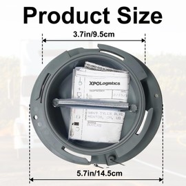 2 Pack Trailer Document Holder with Wire Attached Cover for Truck, ABS Plastic Document Holder Kit, Trailer Registration Card Holder, Opaque Gray