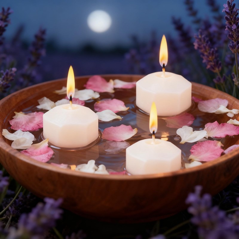 PEDOBALI 84 Pcs 1.75 Inch Unscented Floating Candles, White Elegant
