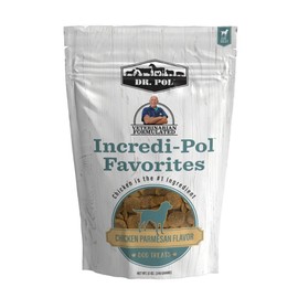 Dr. Pol Healthy All Natural Dog Treats - Incredi-Pol Gourmet Pet Treat Pack Made in USA, Baked Puppy Training Biscuits for Large or Small Dogs, Corn-Free, Chicken Parmesan, 12oz