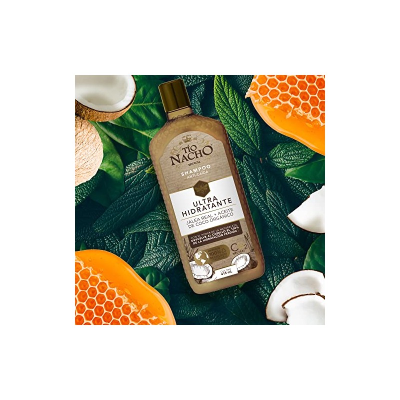 TIO NACHO Shampoo Ultra Hidratante, Devuelve al cabello el 100