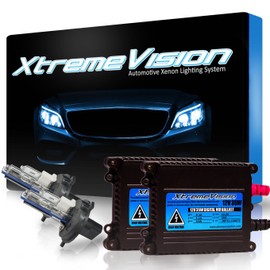 XtremeVision H4 15K 35W Xenon Bundle - Xenon Headlight Bulb with Slim Ballast - 9003, HB2, 15000K Pink - Xenon Bulbs