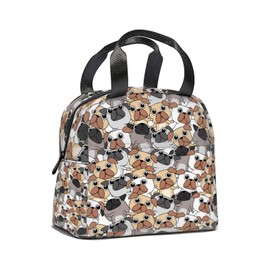 ENSFTF - Bolsa de almuerzo para cachorros de gran capacidad para mujeres y hombres, reutilizable, a prueba de fugas, bonita bolsa de almuerzo aislada para trabajo, pícnic, camping