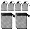 Sliverdew 10PCS Small Mesh Bags Drawstring Black Mesh Drawstring Bag