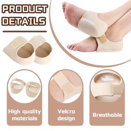 GHPKOTW 2 Fersenschutz，Fersenpolster für Schuhe,Fersensporn Bandage Fersenschutz Silikon Heel Protector Geeignet für Fersenanalgesie Stressabbau,Trockene Rissige Ferse, Achillessehne- Gelpolste