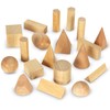 Learning Resources LER4298 Wood Geometric Solids, Set Of 19