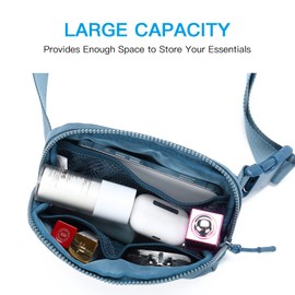 Telena - Riñonera para mujer y hombre, con correa ajustable, Azul, Una talla, Bolsa para cinturón
