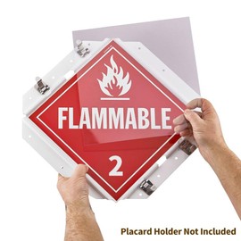 6 Pack Shield for Hazmat Placard Holder, 10.75’’ x 10.75’’ Clear Shield Made with Polycarbonate, Fit DOT Sized Placard Holders, Protect Placards from Loss and Damage, Impact-Resistant and UV-Resistant