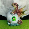 Purple Baby Dragon Hatching from an Egg Collectible Figurine H