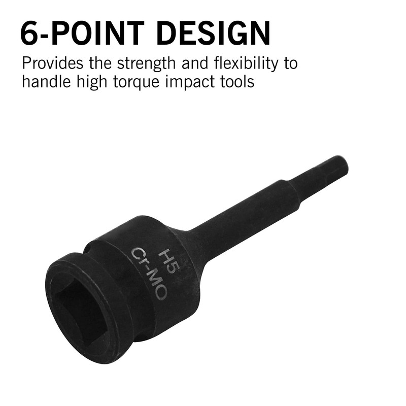 PENCK 5mm Impact Socket 1/2 Drive Allen Bit Socket, Hex