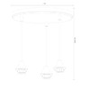Litex Industries: 3-Light Mini Ceiling Pendant Round Fitter in French