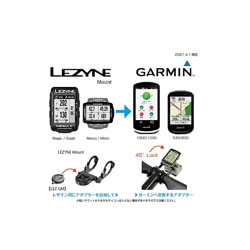 REC-MOUNTS Cycle Computer Adapter for Garmin (Lazine Mount → Garmin)