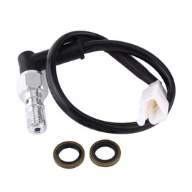 Hydraulic Brake Pressure Light Switch Set, Universal Aluminium Motorcycle Rear Light Switch with Washers for Motorcycle Scooter Moped Dirt Pit Bike ATV(M10（10mm）diameter x 1.25mm thread pitch)