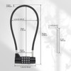 HOJLKLD Combination Lock Cable Lock with 4 Digits,Combination Padlock with