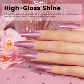 RARJSM Nude Carnation Pink Gel Nail Polish with Silver Pearl Glitter Finish Sheer Jelly Shimmer Gel Polish 15ml UV LED Soak Off Soft Color Home Salon French Manicure Varnish Curing Requires