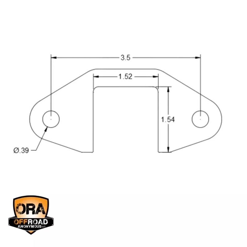 OFFROAD ANONYMOUS Tube Flanges-Shape: Square, Size: 1.5" (Style: Flush Mount)