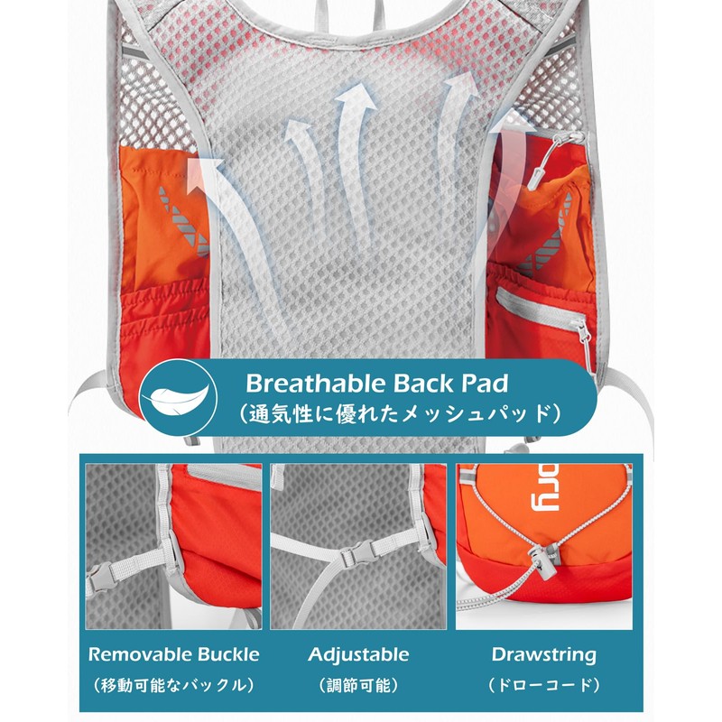 TRIWONDER Running Backpack, Bag, Hydration Vest, Trellant, Mountaineering, Bicycle Racing,