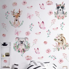 Cute Cartoon Koala Wall Decals Green Tree Leaves Wall Stickers Baby Nursery Kids Bedroom Living Room Wall Decor (T0215)