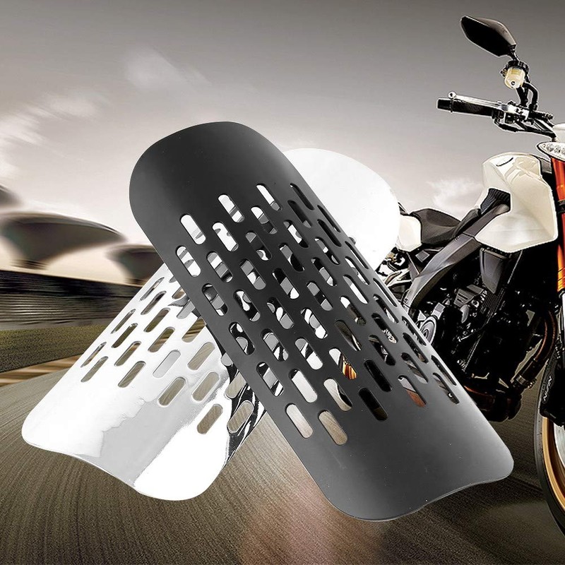 Qiilu Heat Protection Plate, 2 Universal Motorcycle Exhaust Muffler Heat