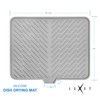 Luxet Silicone Dish Drying Mat with Built-in Drain Lip -