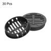 sourcing map 10Pcs 50mm/2in Air Vents Circular Soffit Vents, Black