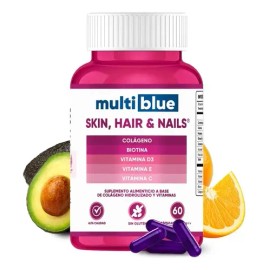 Multiblue Colágeno Hidrolizado Capsulas Sin Sabor 60 Unidades Biotina Vitamina C                                                                      