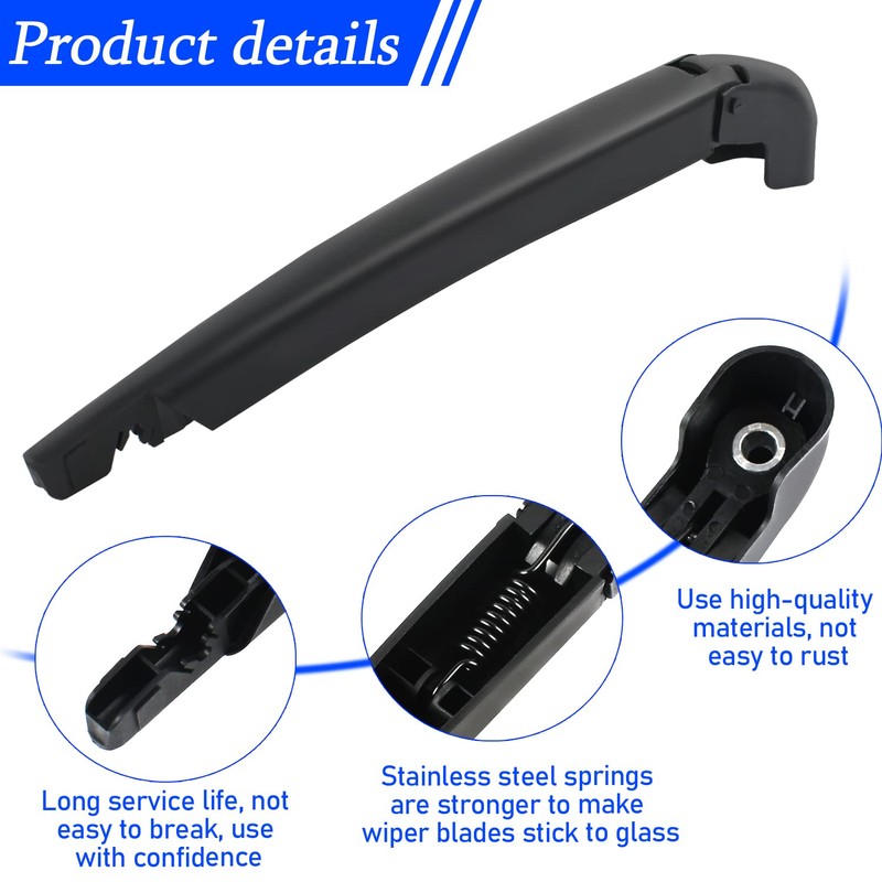 Rear Wiper Arm Blade Back Windscreen Wiper Assembly Replacement for