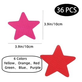 36Pcs Carpet Spot Markers Stars Shaped Floor Dots Carpet Spot Markers for Teaching Games Dancing (10cm Diameter)