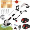 Electric Weed Wacker Eater Cordless String Trimmer Battery Powered, 21V/4000mAh