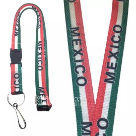 Unbranded Mexico Flag Clip On Keychain Lanyard