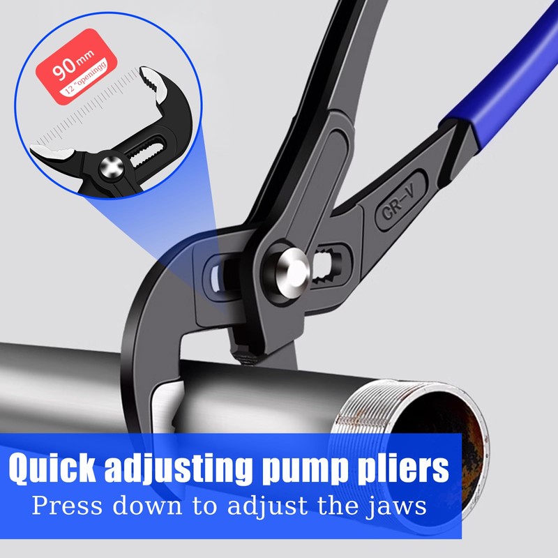 VINSPIRE Adjustable Pliers Wrench, Multi-Function Adjustable Spanner, Self-Adjusting Jaw Pliers,Dual