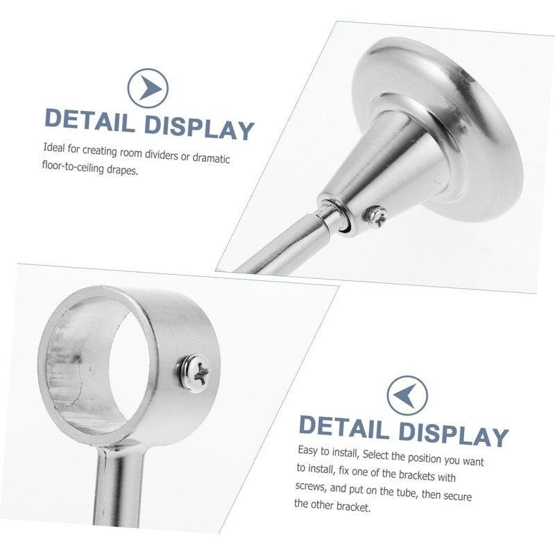 ULDIGI 28mm Diameter Ceiling Bracket Metal Curtain Pole Support for