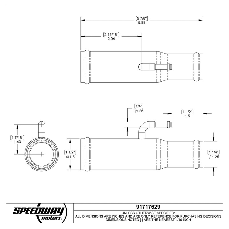 LS Swap Radiator Hose Adapter - Easy Install, Standard Steam